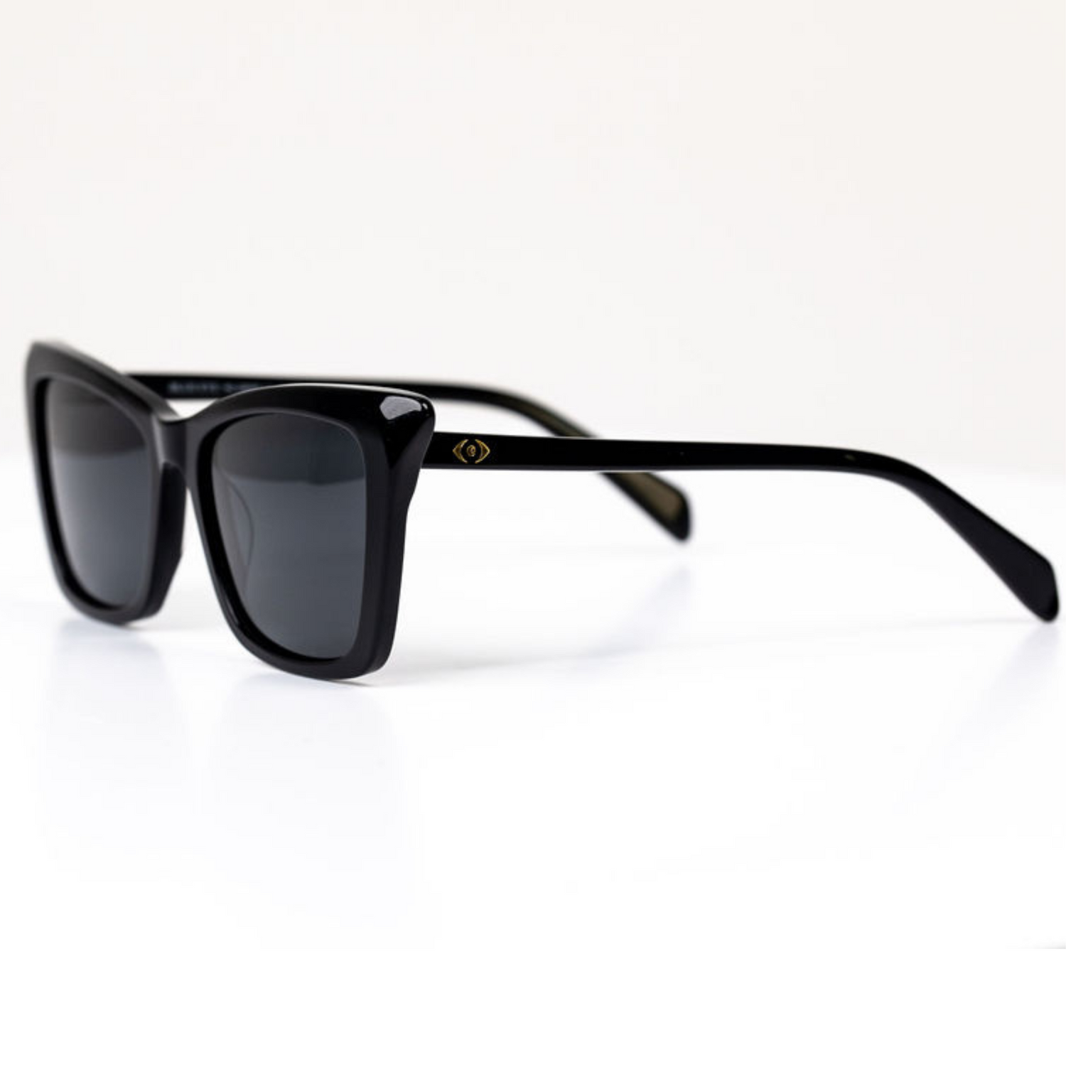 TONI- Blue Eye Sunglasses: Shatter Resistant Sunglasses Black Cat Eye